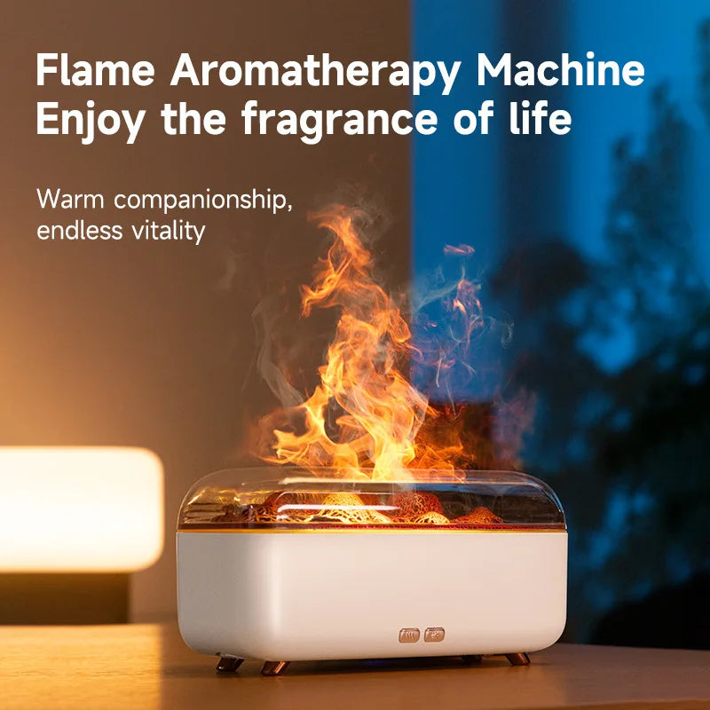 300Ml Mini Volcanic Lava Essential Oil Aroma Diffuser Machine Small Household USB Home Fragrance Diffuser Flame Humidifier
